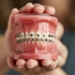 aparat ortodontyczny metalowy zakładany w studio stomatologii estetycznej kraków