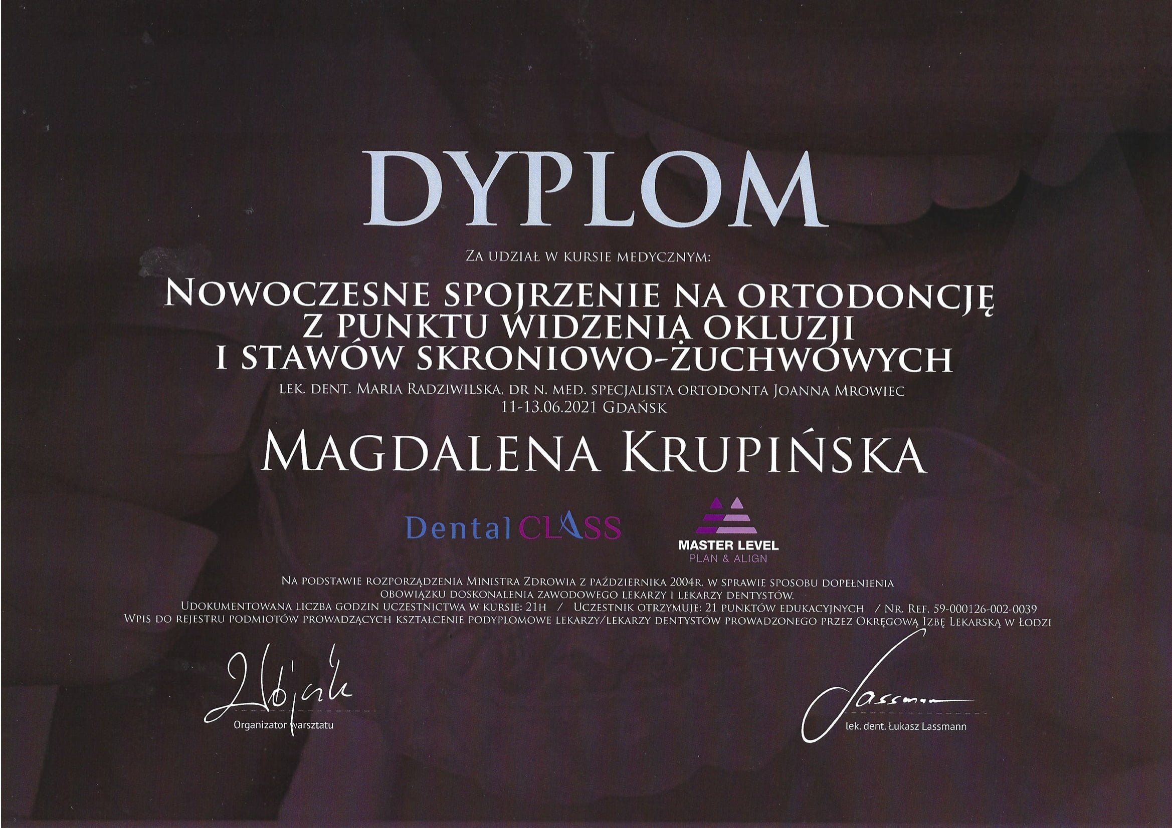 Magdalena Krupińska certyfikat 27