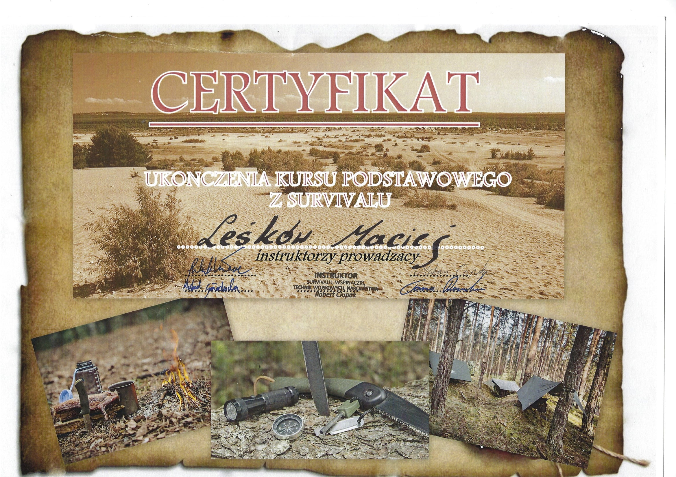 Maciej Leśków certyfikat 17