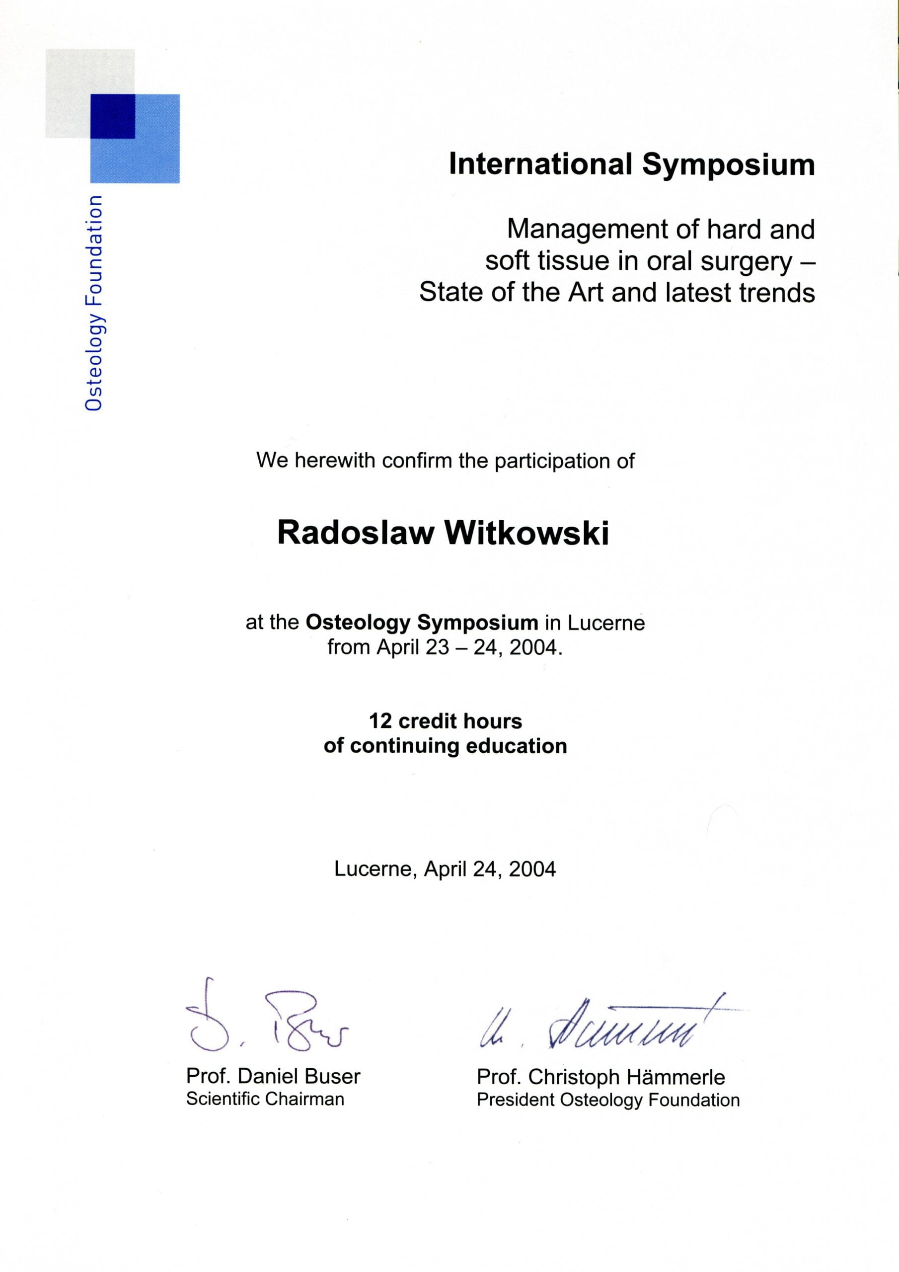 Radosław Witkowski certyfikat 35
