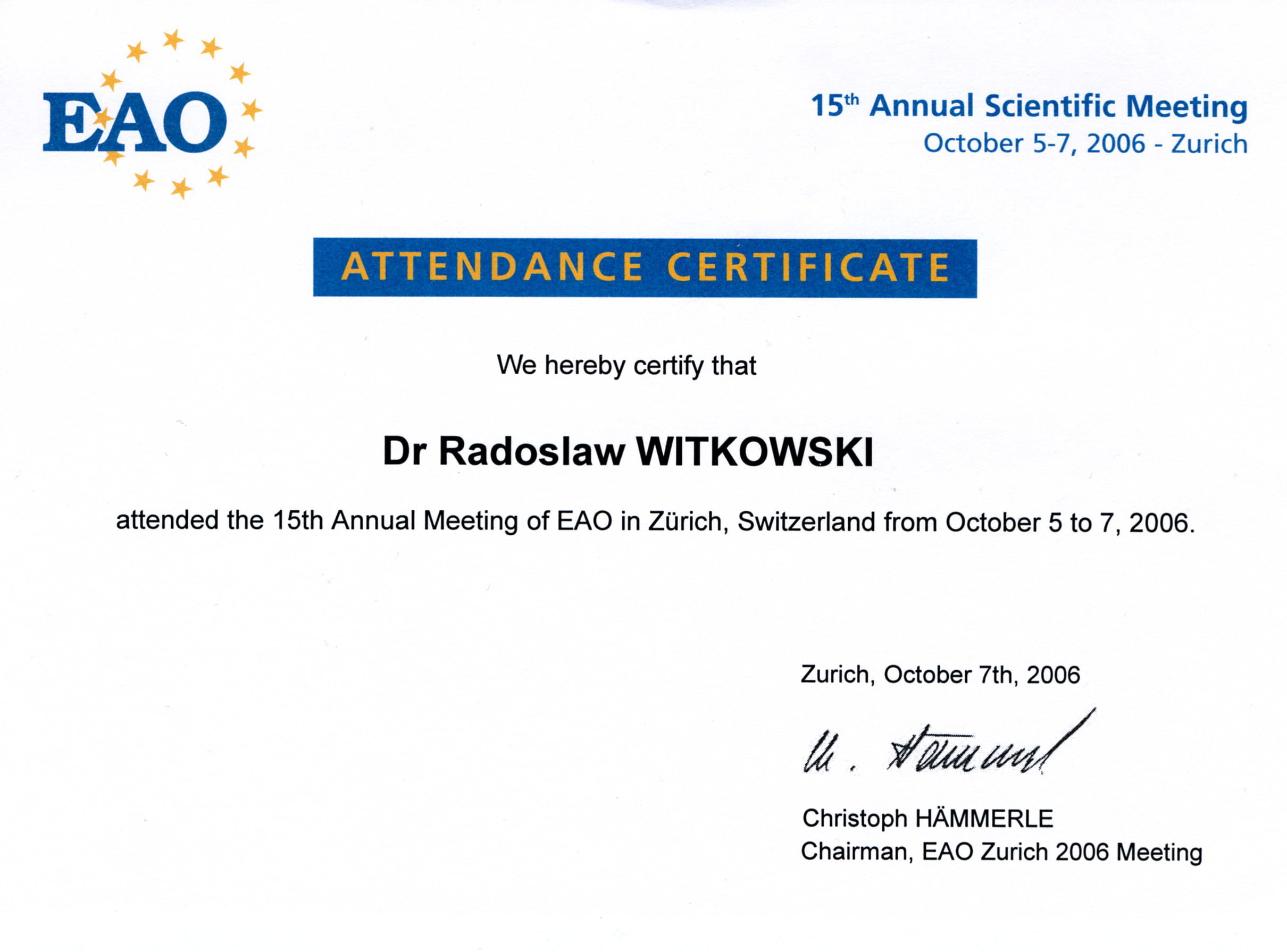Radosław Witkowski certyfikat 49