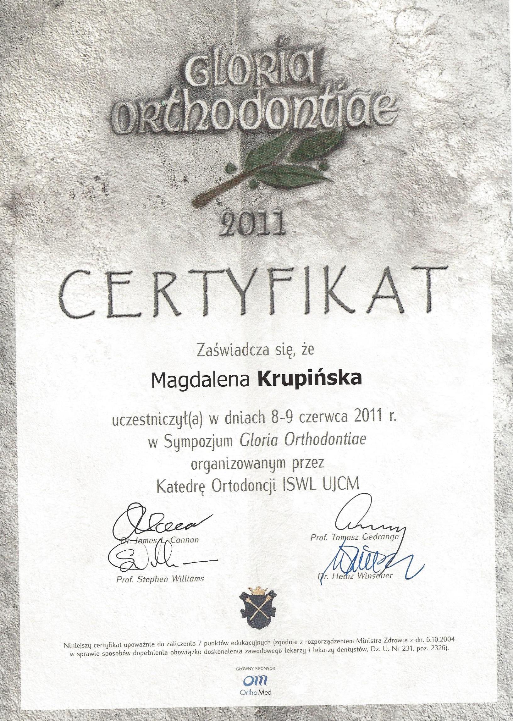 Magdalena Krupińska certyfikat 39