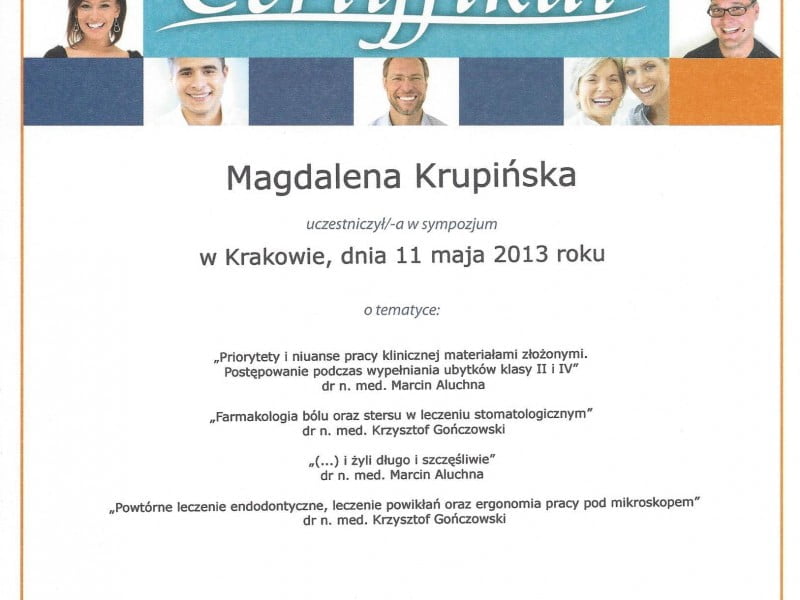 Magdalena Krupińska certyfikat 17