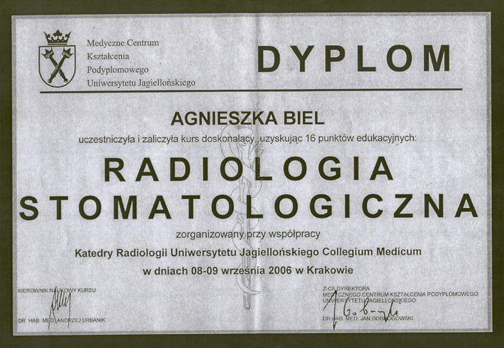 Agnieszka Biel-Wiendlocha certyfikat 24