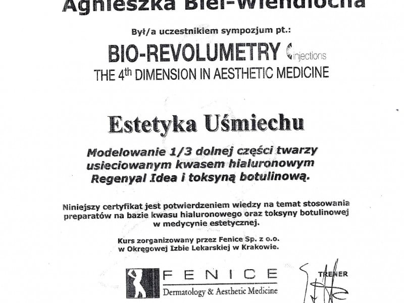 Agnieszka Biel-Wiendlocha certyfikat 6