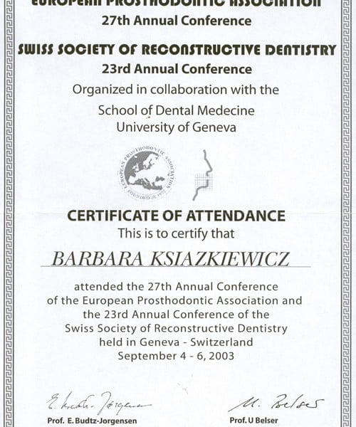 Barbara Książkiewicz-Jóźwiak certyfikat 19