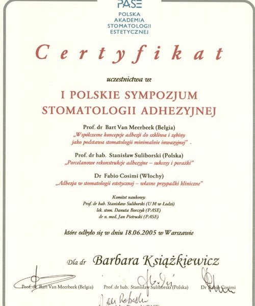 Barbara Książkiewicz-Jóźwiak certyfikat 12