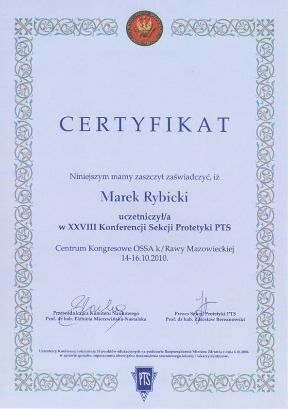Marek Rybicki certyfikat (2)